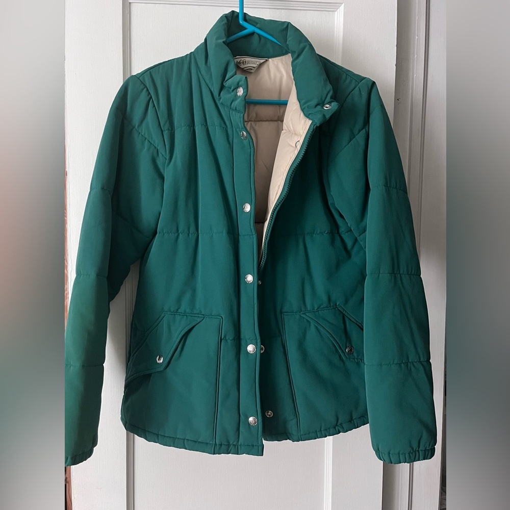 REI green puffer jacket- NWOT